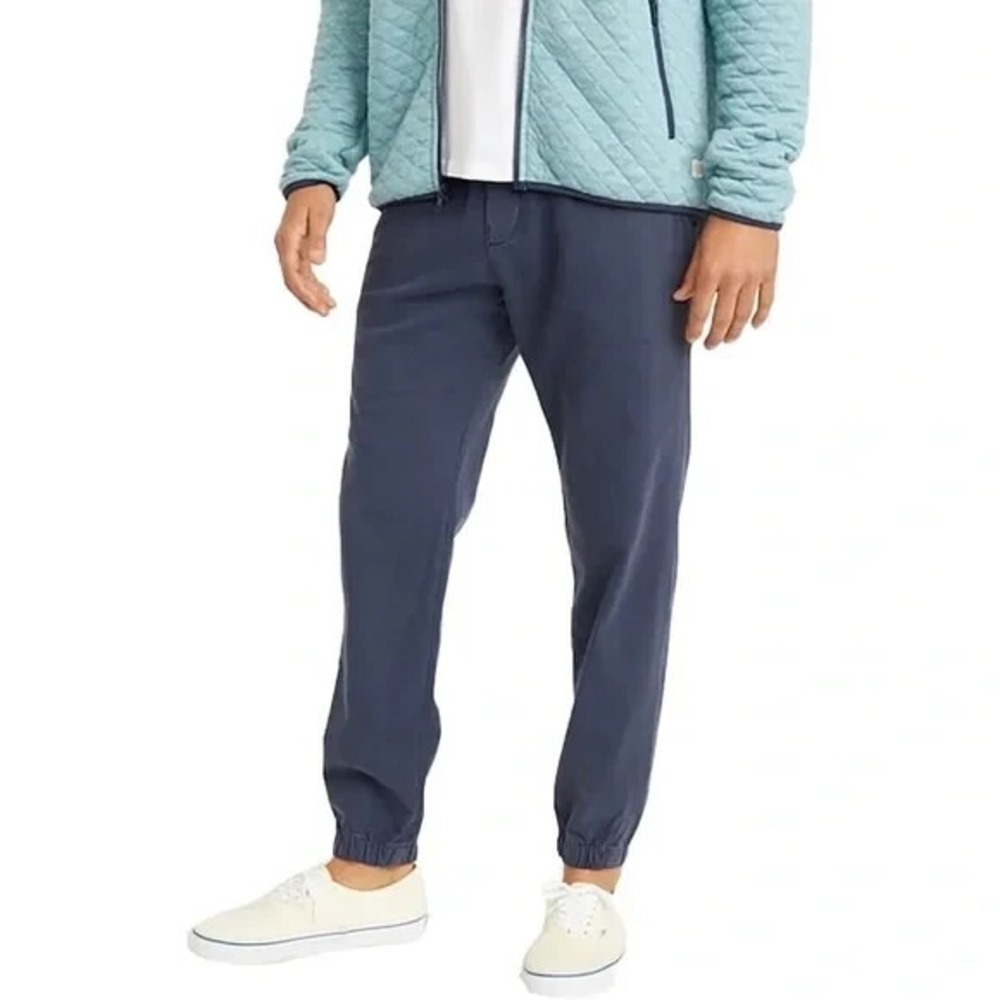 Marine Layer Womens Saturday Jogger Pants Slim Fit Drawstring Faded Navy Medium‎